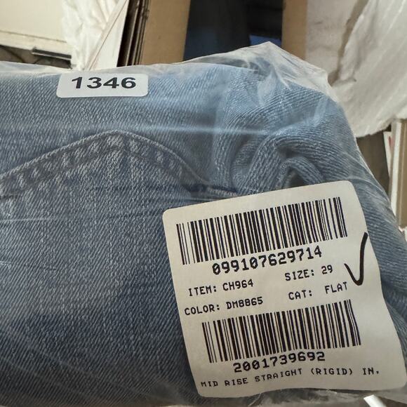 J.Crew Mid-Rise Straight Leg Jean WMNS 29 Elise Wash Blue Rigid Denim Frayed Hem - Picture 8 of 8